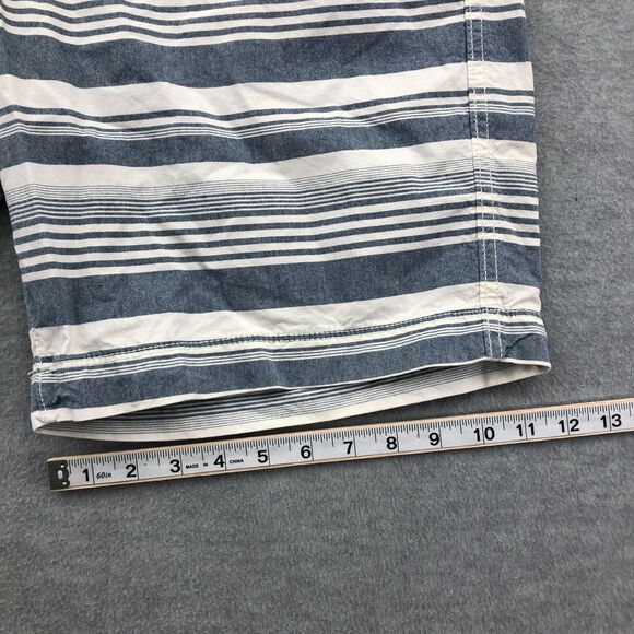 American Eagle Shorts Mens Size 36 Classic Fit Striped White Blue 9" Inseam - Picture 7 of 14
